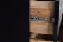 GINER Y COLOMER Cómoda de madera de mango detalle circulo en nogal oscuro